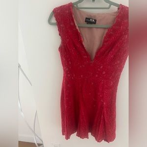 Stylestalker xs red lace dress